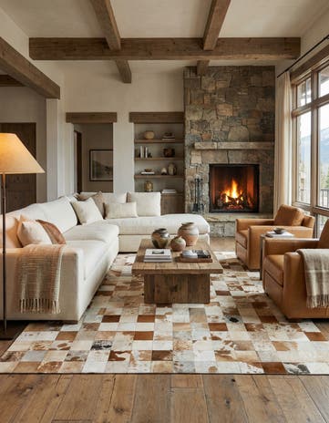 8' 1 x 9' 11 Cowhide - Patchwork Rug