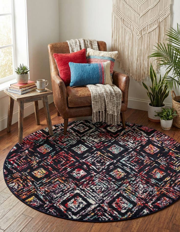 Detail image of 5' 3 x 5' 3 Carrington Round Rug