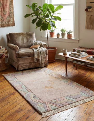 2' 5 x 4' 5 Hand Knotted Tibet Wool Rug