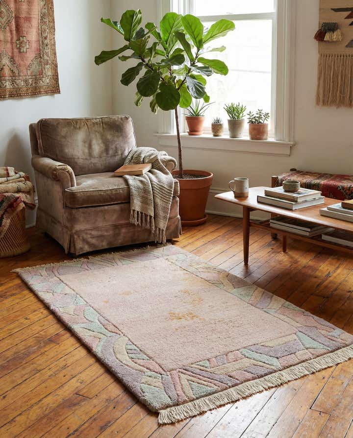 2' 5 x 4' 5 Hand Knotted Tibet Wool Rug