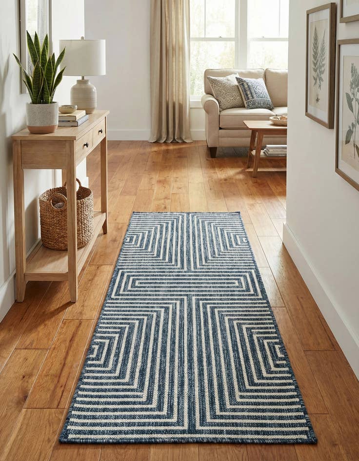 Detail image of 2' x 4'  Washable Modern Indoor / Outdoor Runner Rug