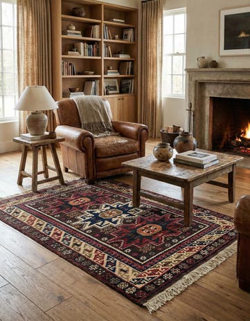 4' x 5' 5 Hand Knotted Balouch Oriental Wool Rug
