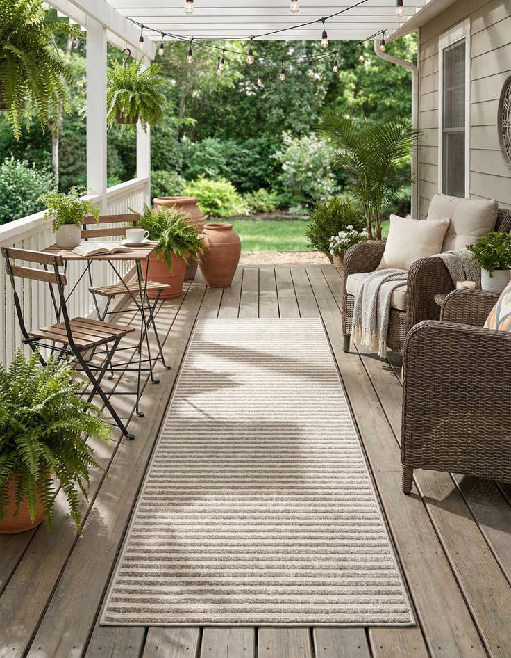 Detail image of 2' 7 x 10' Easy-Clean Sabrina Soto Indoor / Outdoor Runner Rug