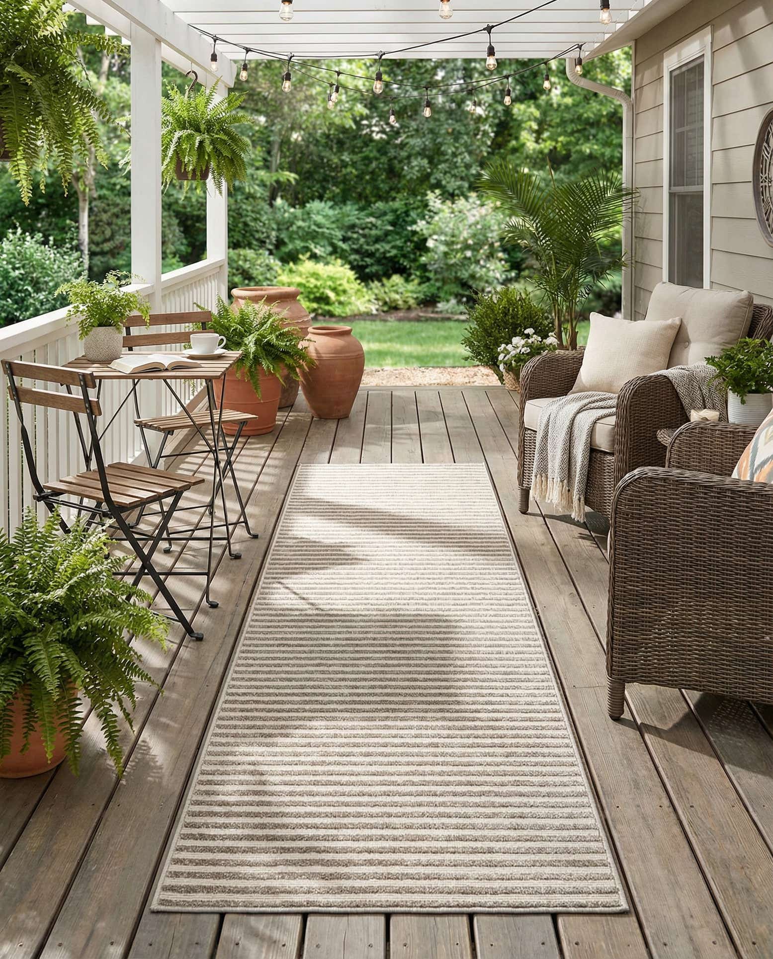 2' 7 x 10' Easy-Clean Sabrina Soto Indoor / Outdoor Runner Rug
