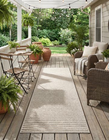 Gray Easy-Clean Sabrina Soto Indoor / Outdoor Runner Rug