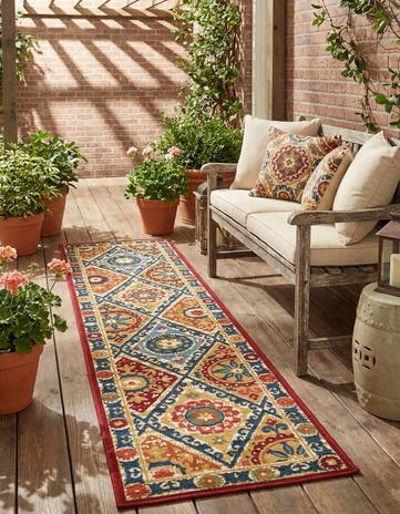 2' x 8' Easy-Clean Modern Indoor / Outdoor Runner Rug