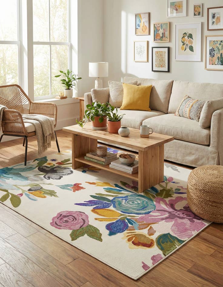 Detail image of 6' 1 x 6' 1 Blossom Square Rug