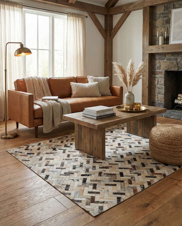 4' 2 x 6' 1 Cowhide - Patchwork Rug