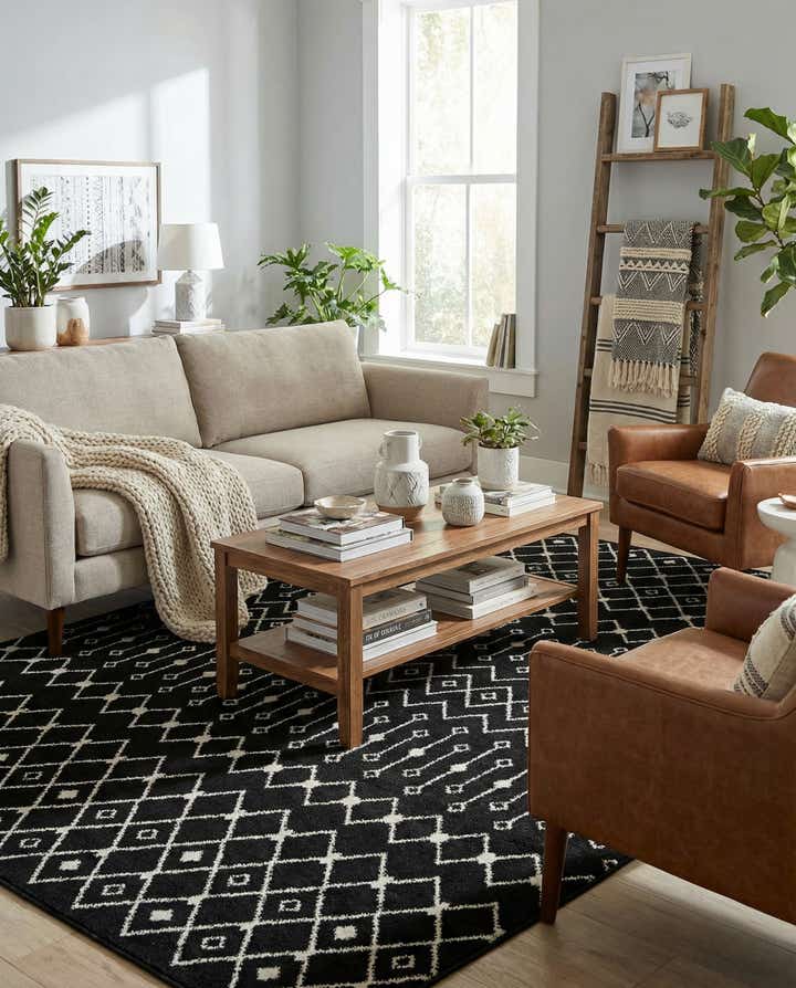 9' x 12' Moroccan Trellis Rug