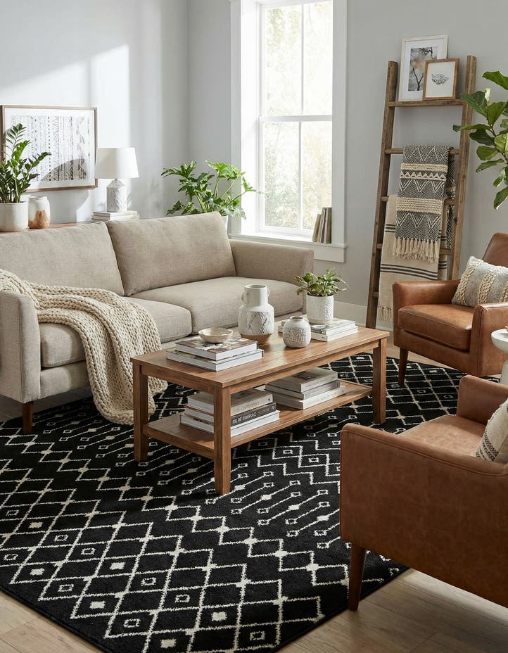 9' x 12' Moroccan Trellis Rug