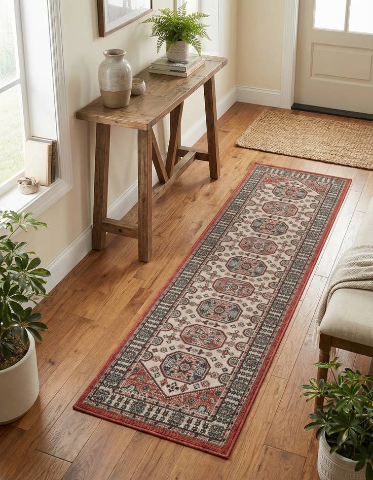 Detail image of 2' x 8' Easy-Clean Traditional Indoor / Outdoor Runner Rug