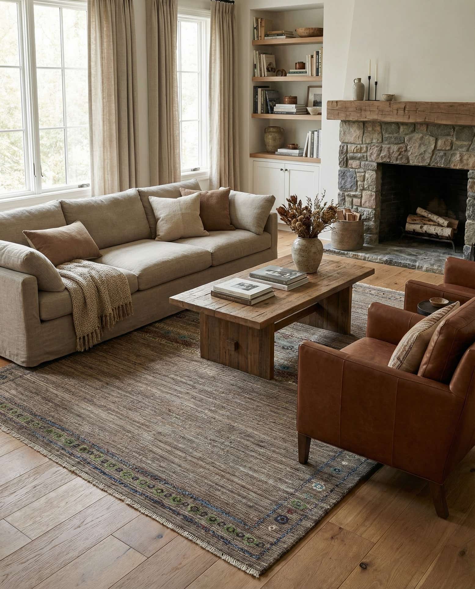6' 9 x 9' 6 Hand Knotted Darya Wool Rug