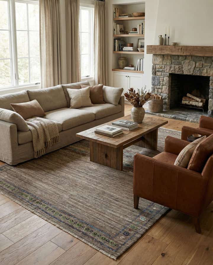 6' 9 x 9' 6 Hand Knotted Darya Wool Rug