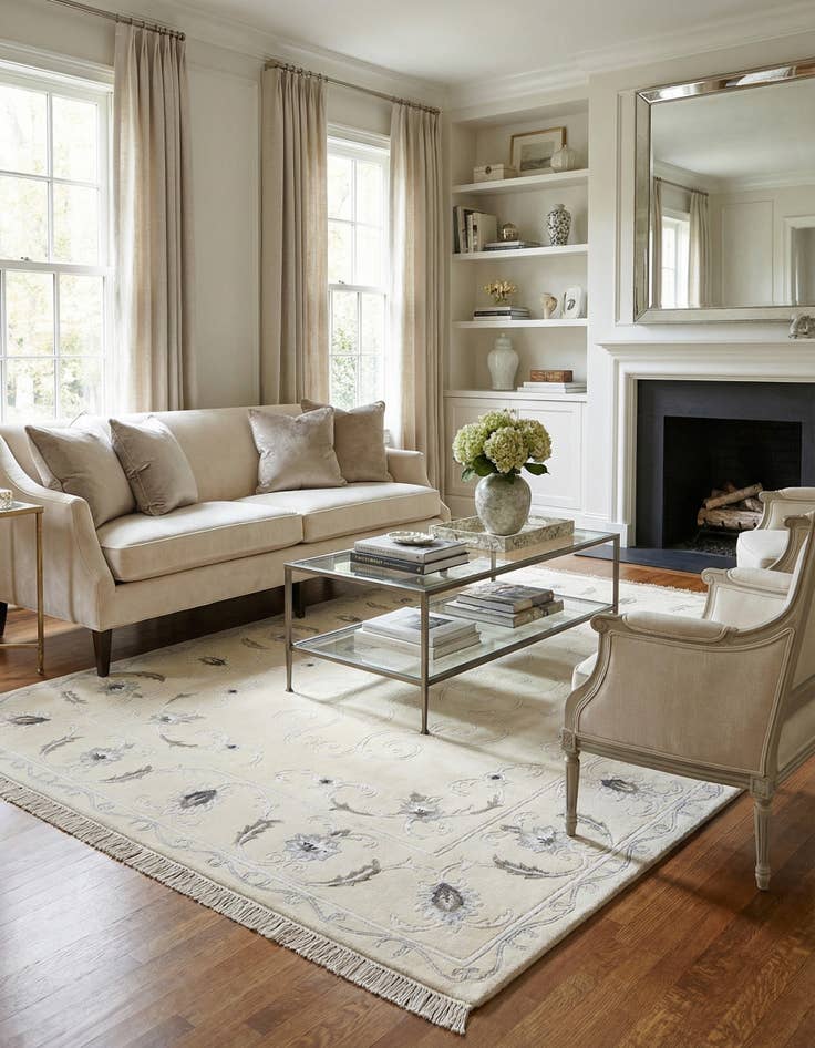 Detail image of 4' 11 x 6' 7  Hand Knotted Darya Wool Rug