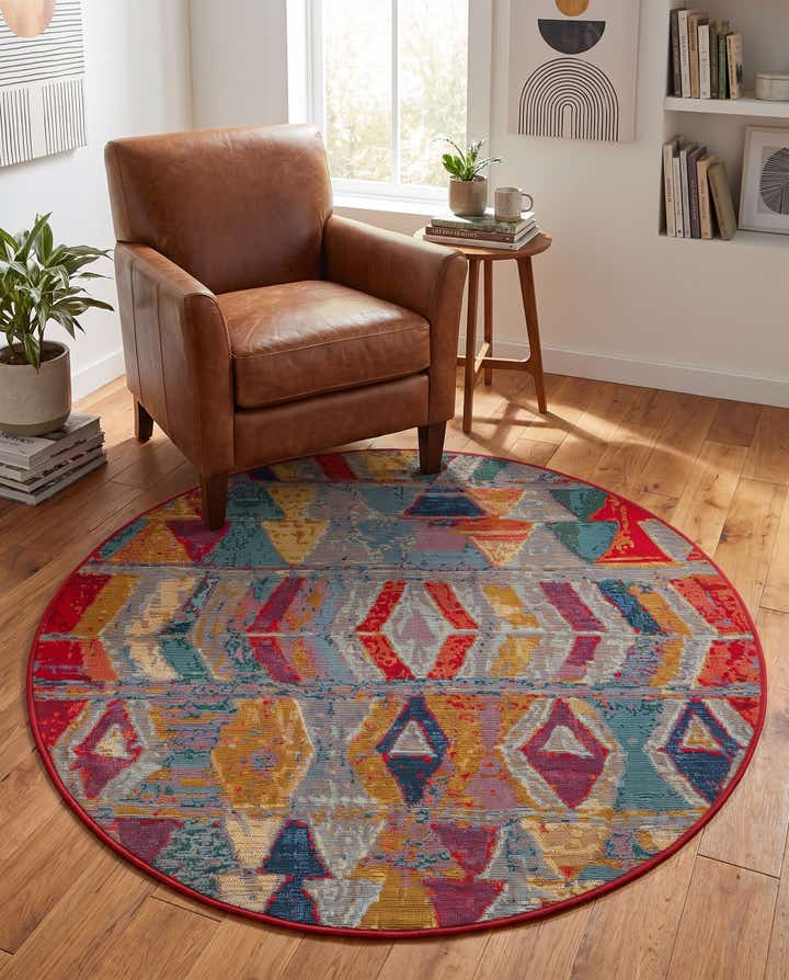 125cm x 125cm Makkelijk schoon te maken Modern Binnen / buiten Rond Vloerkleed