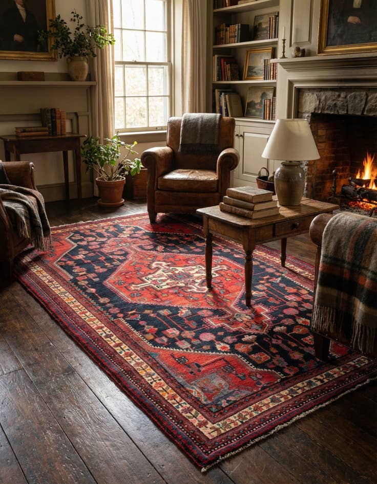 Detail image of 4' 2 x 7' 3 Tuyserkan Wool Rug