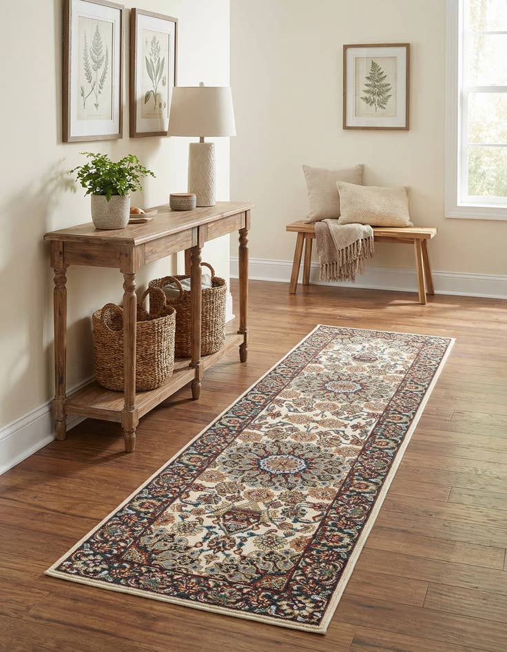 Detail image of 2' x 8'  Washable Traditional Indoor / Outdoor Runner Rug