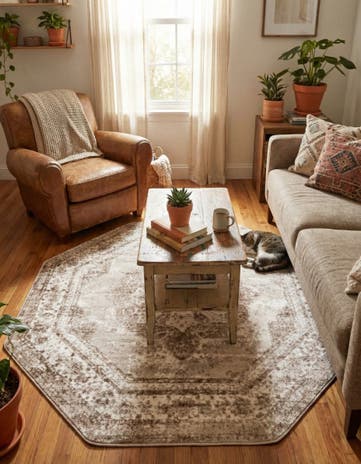 5' 3 x 5' 3 Monte Carlo Octagon Rug