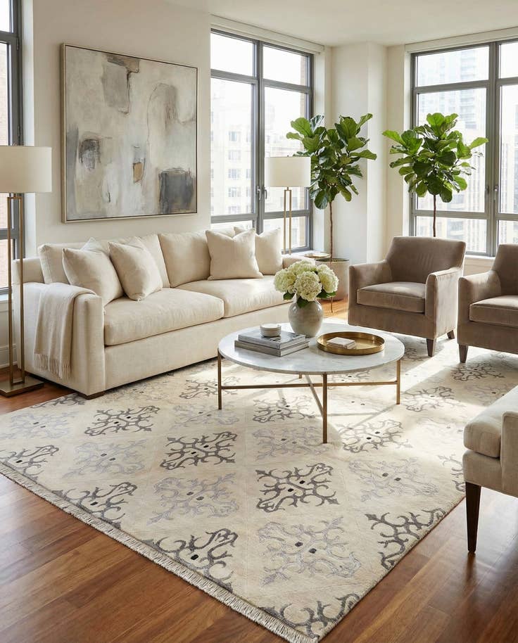 Detail image of 7' 11 x 10' Hand Knotted Darya Wool Rug