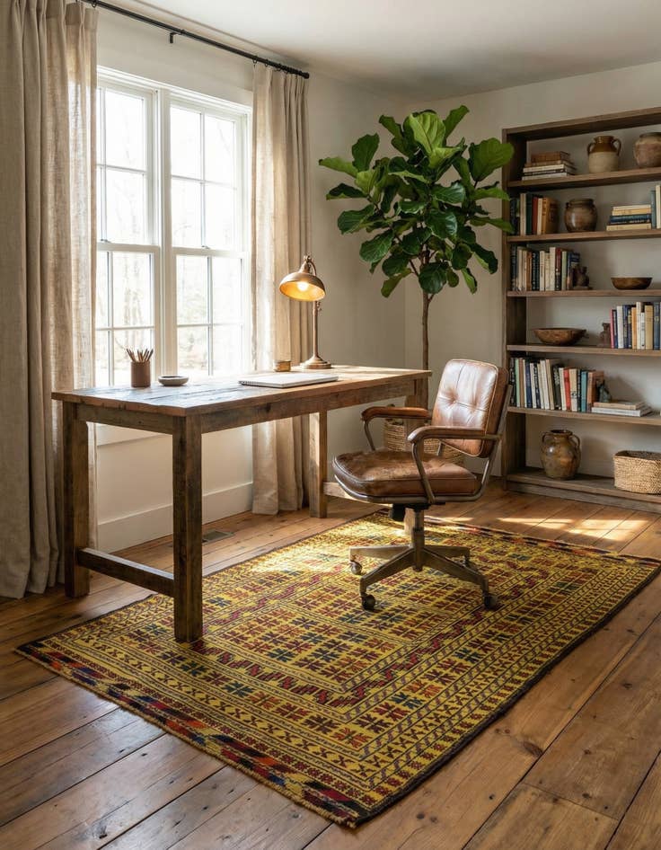 Detail image of 4' x 6' 2 Hand Woven Kilim Afghan Wool Rug