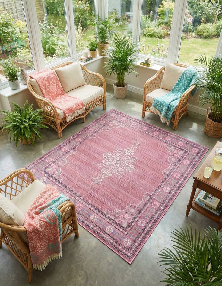 Detail image of 8' x 8' Aqua Square Rug