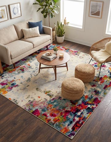 8' x 8' Washable Theia Square Rug