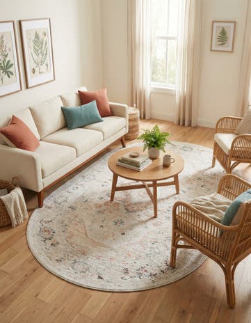 5' 3 x 8' Madeline Vintage Oval Rug