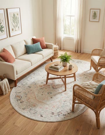5' 3 x 8' Madeline Vintage Oval Rug