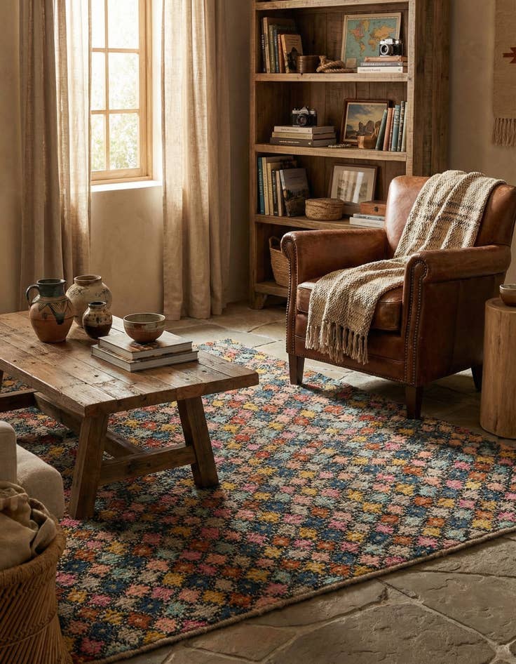 Detail image of 4' 1 x 6' 3  Hand Knotted Balouch Wool Rug