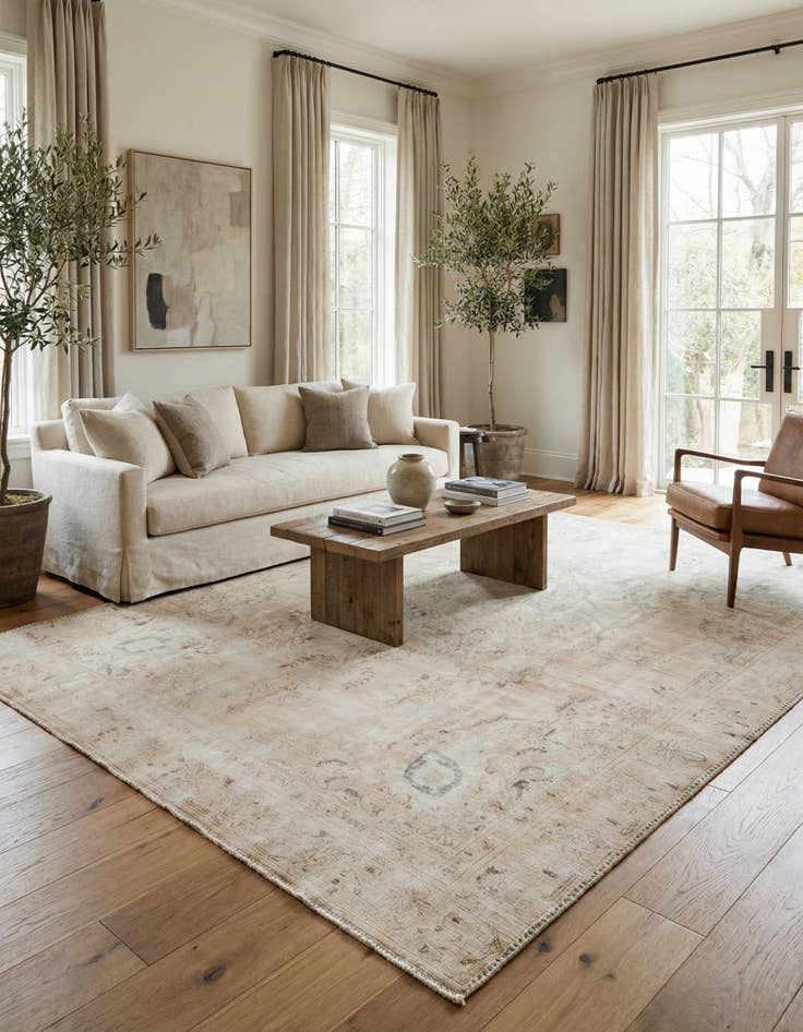 Detail image of  9' 2 x 12' 2  Hand Knotted Ultra Vintage Persian Wool Rug