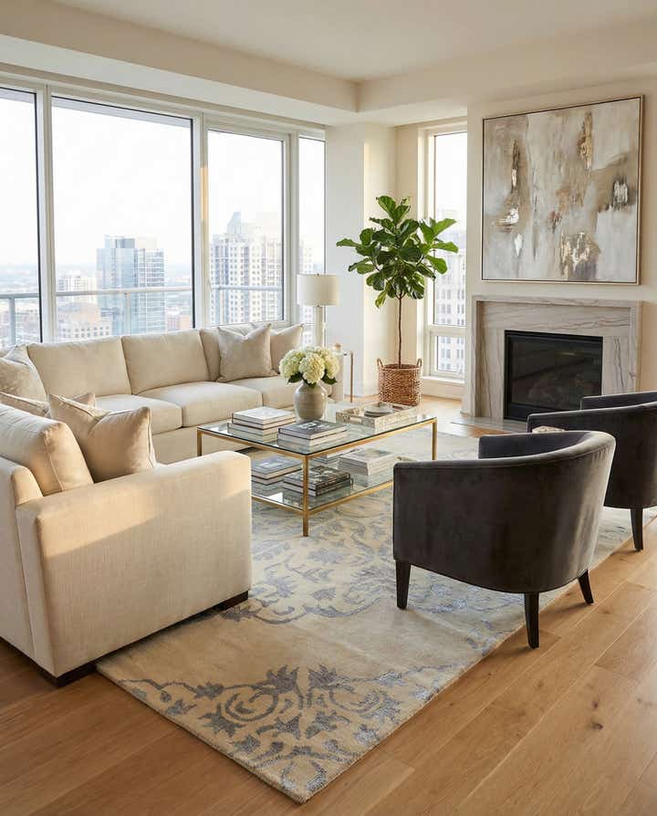9' x 12' 10 Hand Knotted Darya Rug