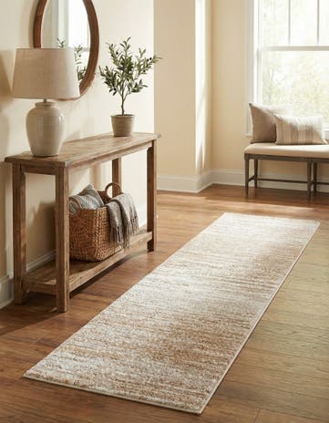 Smokey Taupe Sepia Runner Rug