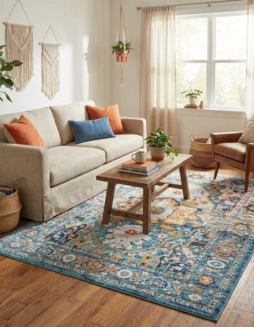 Teal Madeline Vintage Rug