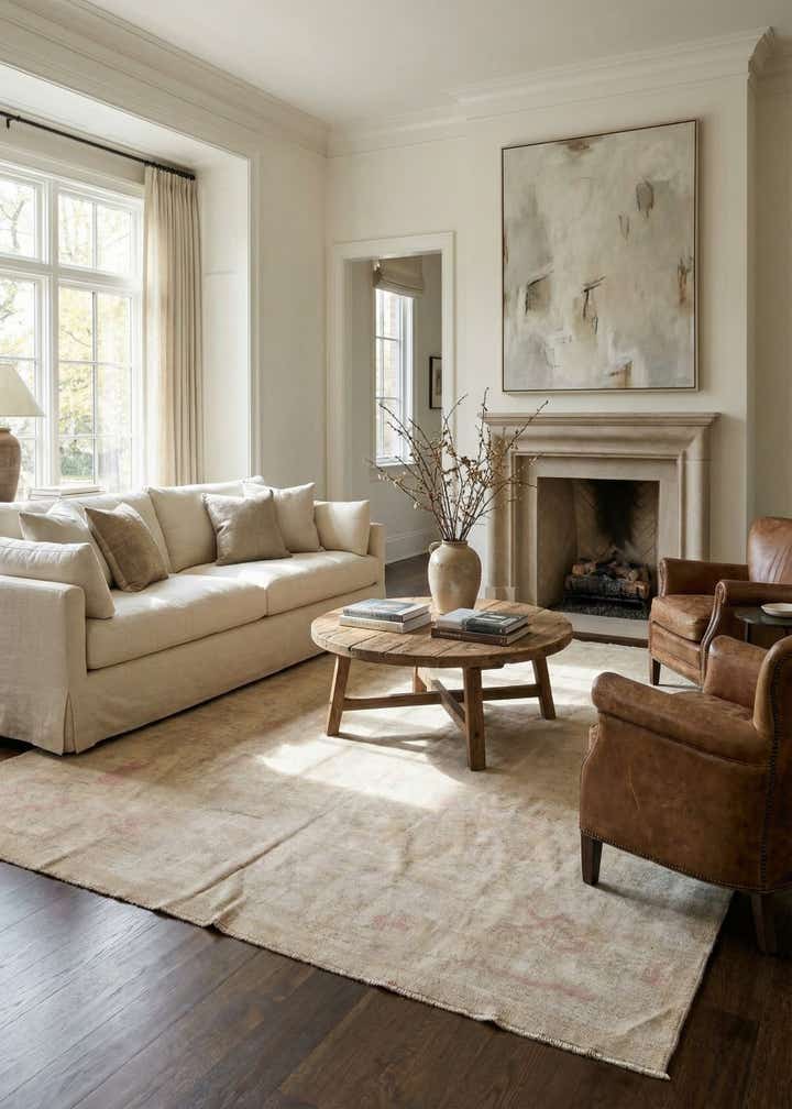 9' x 10' 10 Hand Knotted Oushak Wool Rug