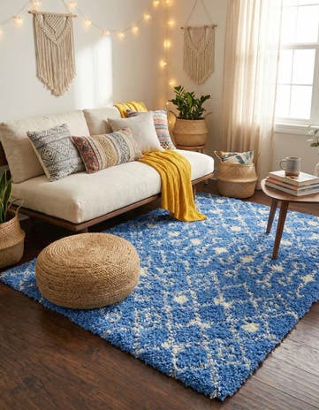 4' x 6' Moroccan Trellis Shag Rug