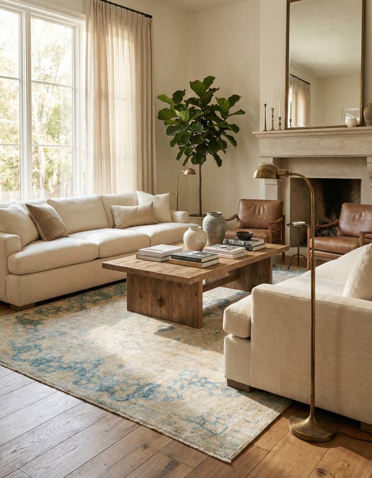 Detail image of 6' 4 x 9' 9  Hand Knotted Ultra Vintage Persian Wool Rug