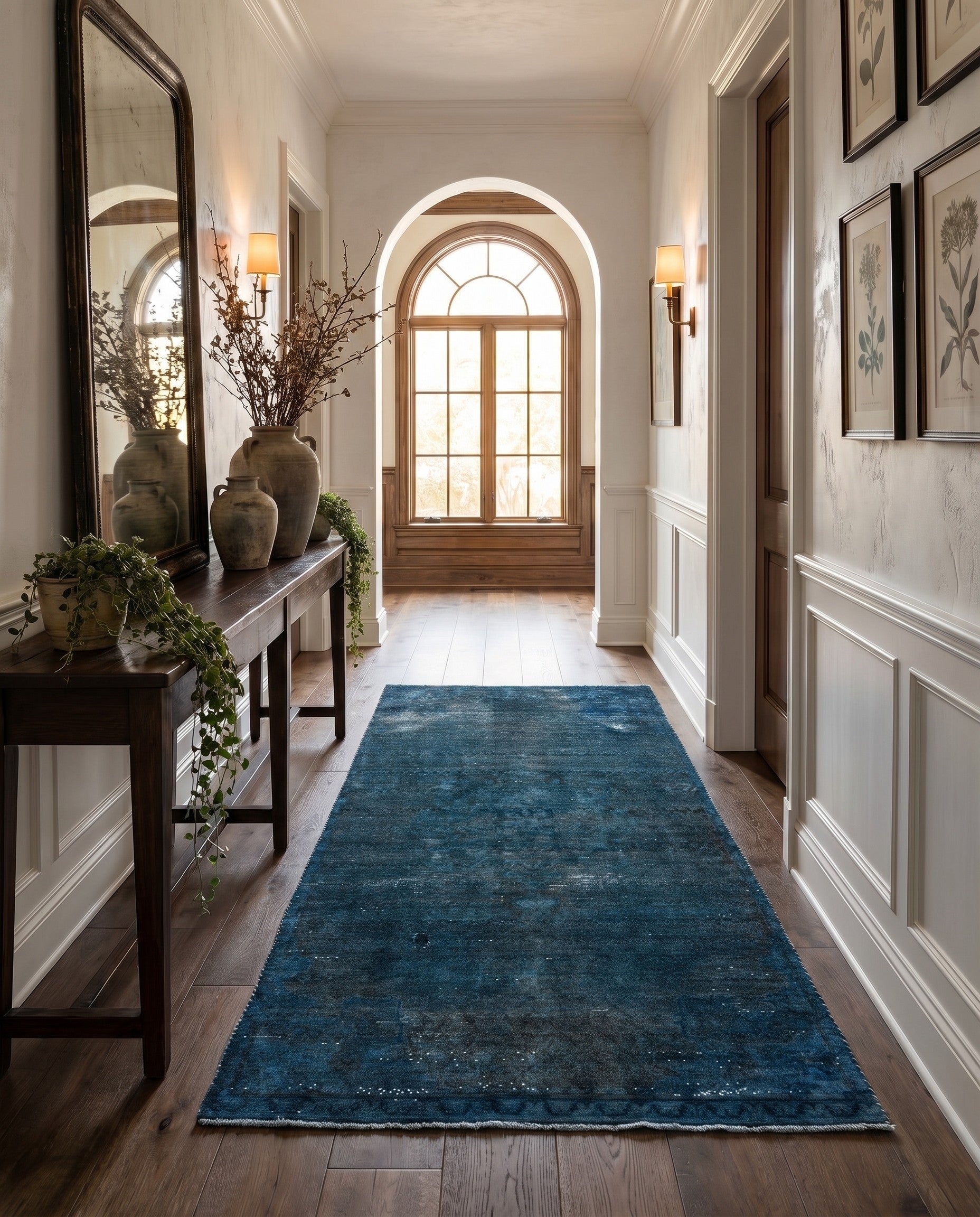 4' 1 x 8' 3 Hand Knotted Ultra Vintage Persian Wool Runner Rug