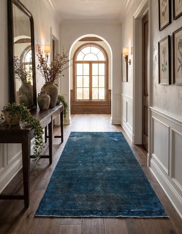 4' 1 x 8' 3 Hand Knotted Ultra Vintage Persian Wool Runner Rug
