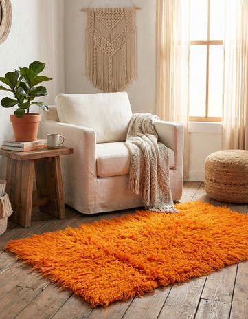 2' 4 x 4' 5 Hand Knotted Moroccan Wool Rug
