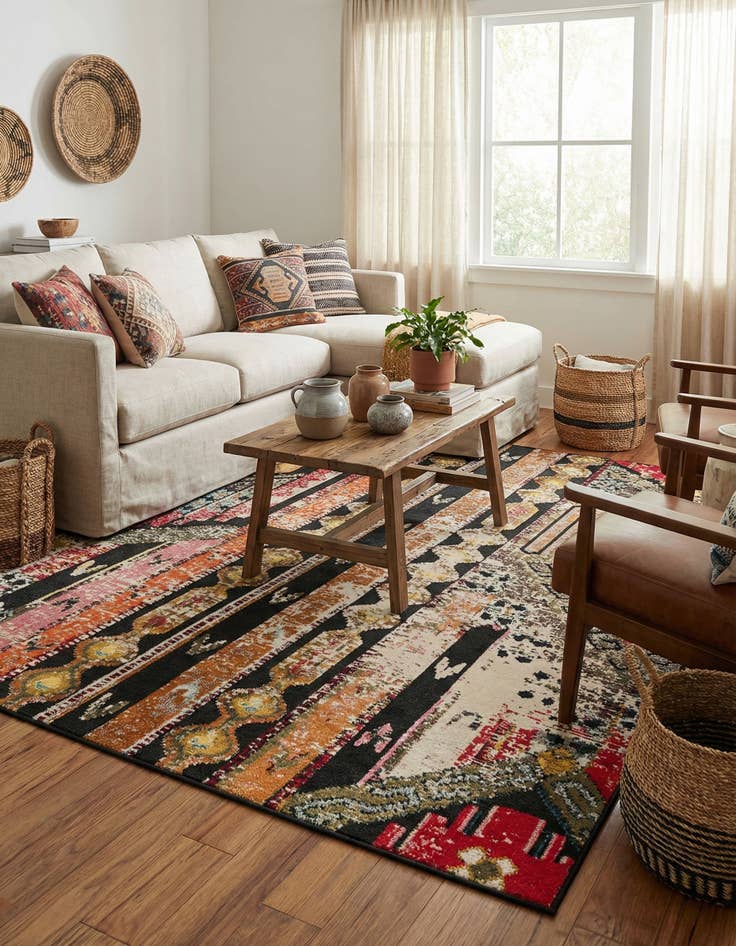 Detail image of 10' x 10'  Washable Casablanca Indoor / Outdoor Square Rug