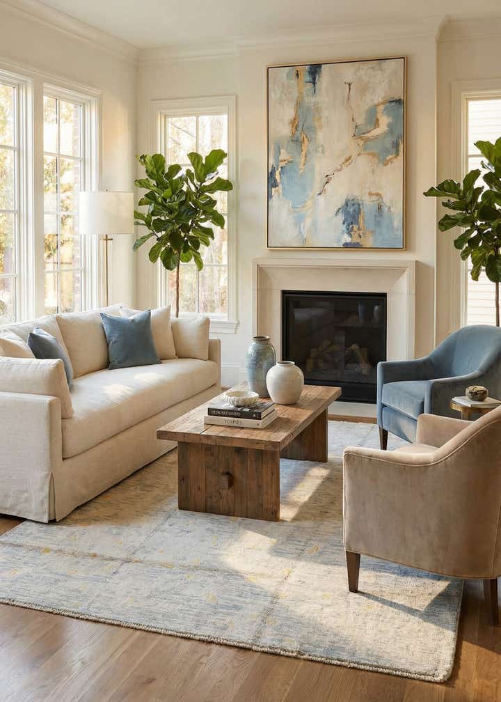 5' 7 x 8' 4 Hand Knotted Darya Wool Rug