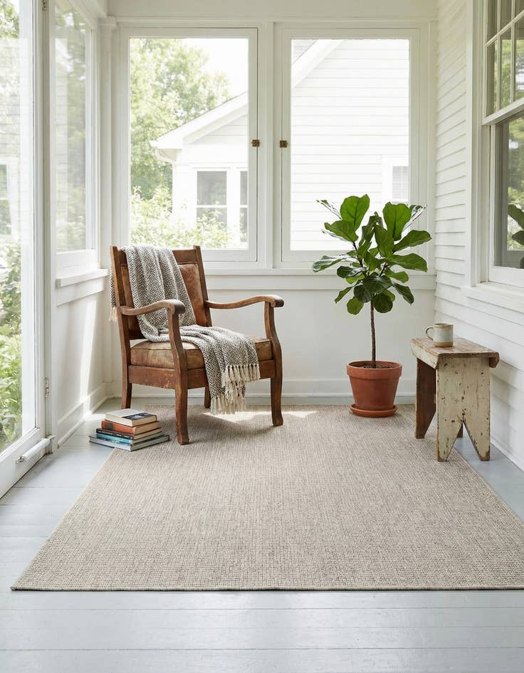 Detail image of  4' x 6'  Washable Solid Indoor / Outdoor Rug