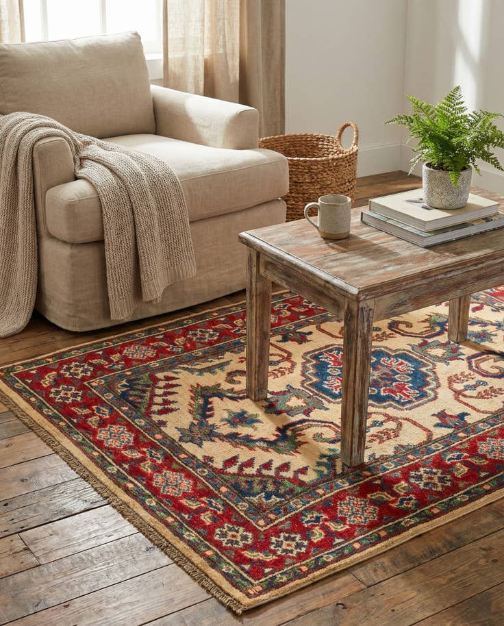 Detail image of 2' 8 x 4' 1 Hand Knotted Kazak Rug