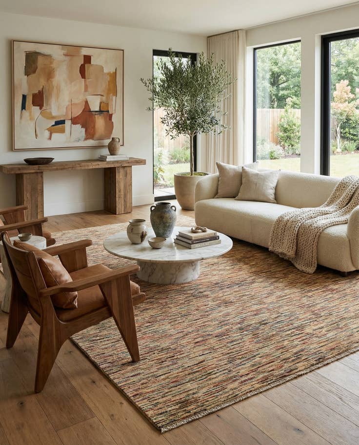 Detail image of 6' 6 x 9' 10 Hand Knotted Modern Ziegler Rug