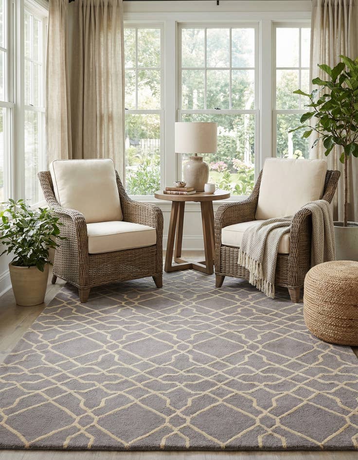 Detail image of 5' 1 x 8' Luna Wool Rug