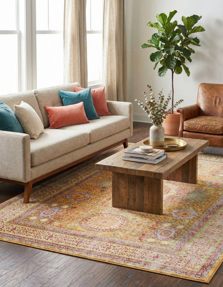 Detail image of 6' x 9' Aqua Rug