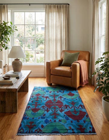 3' 10 x 6' 2 Hand Knotted Darya Wool Rug