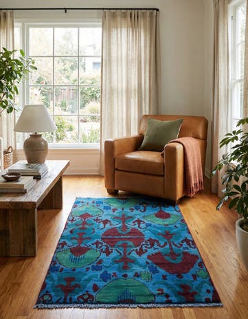 3' 10 x 6' 2 Hand Knotted Darya Wool Rug