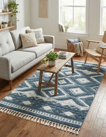 Blue Boho Rug