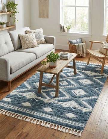 Blue Boho Rug